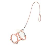 Correa para mascotas, cable de correa para mascotas, longitud ajustable de larga duración, con diseño antiroturas, cuerda de entrenamiento para gatos con bonitas alas pequeñas, arnés de gato para