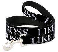 Correa para Mascotas con Hebilla, 10,16 x 3,81 cm, como un Boss 2, Color Negro/Rojo
