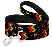 Correa para Mascotas con Hebilla hacia Abajo - Caliente como un Pimienta - 4 pies de Largo - 3,8 cm de Ancho