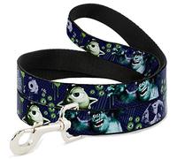 Correa para Mascotas con Hebilla - Monsters University Sully & Mike Poses/GRRRRRR - 6 pies de Largo - 3,8 cm de Ancho