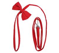 Correa para Mascotas de Algodón al Aire Libre, Cuerda de Entrenamiento para y Gato, 120 cm, Roja con Puntos - Cómoda y Transpirable, Diseño Seguro con Mosquetón