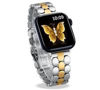 Correa para Mujer con Diseño de Laurel compatible con Apple Watch 38mm 40mm 41mm 42mm 44mm 45mm 46mm 49mm, Pulsera Elegante de Metal para iWatch Ultra 1 2 3 SE Serie 11 10 9 8 7 6 5 4