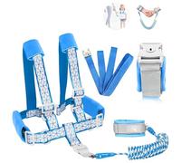 Correa para niños pequeños para caminar, correas para arneses de seguridad para niños pequeños, arnés de seguridad con candado para niños, muñequera antipérdida para niños pequeños, mejora con forro de cinta reflectante （6.5 pies） para niños