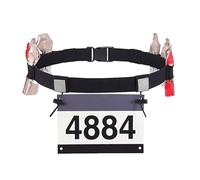 Correa para número de inicio, para fijación de número de carrera, para uso en Triath lon o Mar athon, 6 unidades, Negro , ver descripción, Ver descripción
