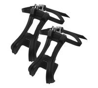 Correa para Pedales de Bicicleta Puntera Ajustable Negra | Aleación, Resina Técnica, Acero, Plástico y Nylon, Instalación Sencilla, para Pedales Planos y Uso Diario