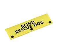 Correa para perro con discapacidad visual, para perro de rescate ciego, etiqueta de alerta, regalo de cumpleaños para mascotas (perro de rescate ciego)