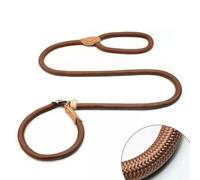 Correa para perro, correa de plomo de cuerda trenzada resistente, collar de bucle ajustable, correas de entrenamiento para perros medianos y grandes