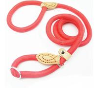 Correa para perro, correa de plomo de cuerda trenzada resistente, collar de bucle ajustable, correas de entrenamiento para perros medianos y grandes