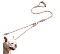 Correa para perro, cuerda de doble cabeza, correa resistente de 4.92 pies con mango cómodo, para mascotas de tamaño mediano y grande, cachorro al aire libre, caminar, senderismo, correr, entrenamiento