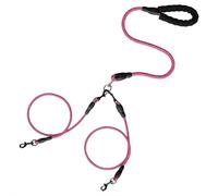 Correa para perro, cuerda de tracción para mascotas, sin enredos, rotación giratoria de 360°, correa reflectante para dos perros pequeños, medianos y grandes, correa de nailon desmontable para pasear