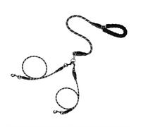 Correa para perro, cuerda de tracción para mascotas, sin enredos, rotación giratoria de 360°, correa reflectante para dos perros pequeños, medianos y grandes, correa de nailon desmontable para pasear