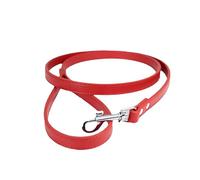 Correa para perro de piel sintética de 2 cm x 120 cm, correa roja para perro, correa de piel para gato, cachorro, mascota pequeña