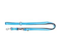 Correa para Perro Dingo Azul con Contraste Negro Hecha a Mano con Ajuste 14671