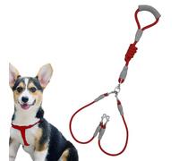 Correa para perro, doble enganche de cable reforzado, correa de 150 cm con asa cómoda, para educación canina, senderismo y ejercicio al aire libre