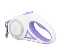 Correa para perro, extra robusta, retráctil, correa para pasear perros, control táctil, bloqueo de pausa de freno, luz LED brillante para senderismo (tipo 2)