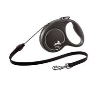 Flexi Correa Extensible De Cordón Black Design Plata Xs (3 M)
