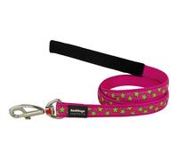 Red Dingo Correa para Perro Style Stars Lime ON Hot Pink 2 x 120 cm