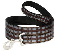 Correa para Perro Star Wars Chewbacca Bandolier de Color marrón Gris 4 pies de Largo 1 Pulgada de Ancho