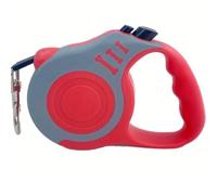 Correa para Perros 3 m, Ligera, retráctil, Extensible, para Perros pequeños y medianos (Roja) de Regalo Porta Bolsas y Bolsas(Colores del Regalo aleatorios)