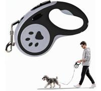 Correa para perros 5 m/26,5 pies, 360 ° giratoria correa retráctil para | Correa de arrastre sin enredos, para perros pequeños, con botón de freno chnellspann, flexible, para entrenamiento, paseos