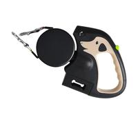 Correa para perros al aire libre - Correa para perros resistente al desgaste | Correa para perros retráctil de 3 metros con ligera, correa automática de doble cabeza para perros portátil para pasear