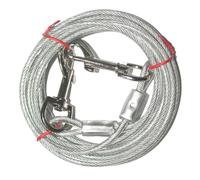 Correa para Perros, Cable de Amarre para Perros de 6/10/15/16/20/25/30 y 33 Pies, para Acampar Hacer Senderismo Correr(White,5mm*15ft)