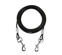 Correa para Perros, Cable de Amarre para Perros de 6/10/15/16/20/25/30 y 33 Pies, para Acampar Hacer Senderismo Correr(Black,6mm*16ft)