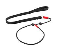 Correa para perros con cuello integrado, correa RCA antideslizante, correa para retriever con mango acolchado, longitud 140 cm, color negro