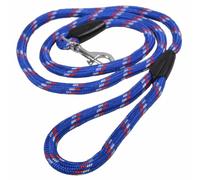 Correa para perros con cuerda de escalada GogiPet, azul 120 cm. x 1,2 cm.