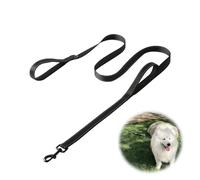 Correa para perros de 1,8 m de alta resistencia, doble asa con guía corta integrada, correa reflectante de nailon, resistente al desgarro, asas acolchadas para perros medianos y grandes, para