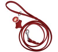 Correa para perros de cuero auténtico rojo de GogiPet®