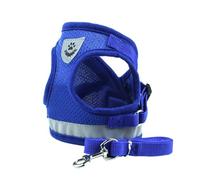 Correa para Perros de Mascotas Ajustables con Chaleco de Seguridad y Correa para el Cuello, una Tira de fósforo cómoda y Reflectante para la Seguridad Nocturna (M)