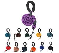 Correa para perros de nailon ultraligera - Absorción de golpes sin tracción para perros de talla media/grande, alta elasticidad y duradera (Black Blue)