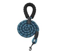 Correa para perros de nailon ultraligera - Absorción de golpes sin tracción para perros de talla media/grande, alta elasticidad y duradera (gris azul)