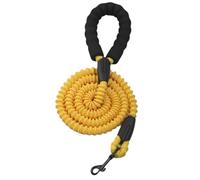 Correa para perros de nailon ultraligera - Absorción de golpes sin tracción para perros de talla media/grande, alta elasticidad y duradera (amarillo)