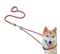Correa para perros grandes, cable de nailon de doble cabeza, correas de nailon de 4.92 pies con mango cómodo, para mascotas de tamaño mediano y grande, cachorro al aire libre, entrenamiento, correr
