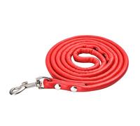 Correa para perros grandes, cordón de PU para mascotas, arnés de coche, correas para perros, correa elástica retráctil acolchada y reflectante, correa de arrastre de piel de alce (rojo, S)