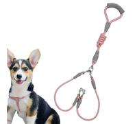 Correa para perros grandes | Correa de dos cabezas de nailon | Correa para perros de 1,5 metros con un mango cómodo - para mascotas medianas y grandes al aire libre pasear senderismo trotar y entrenar