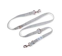 Correa para Perros Jack & Russell Premium Tweed Bradley 2.0m - Correa para Perros de Tweed con mosquetón de Oro Rosa - Correa para Perros Multi Ajustable (Gris - Moteado)
