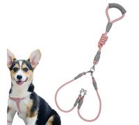 Correa para perros medianos | Correa resistente de doble cabeza | Correa para perros de 1,5 metros con un agarre cómodo | Para perros medianos y grandes, así como cachorros para paseos, senderismo y