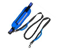 Correa para perros para correr al aire libre, con riñonera y asas dobles, ideal para correr al aire libre, manejo cómodo sin necesidad de manos, actividades al aire libre con tu perro (azul)