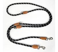 Correa para Perros, Perros Grandes, Correa Doble, Reflectante, Premium, Ajustable en 3 direcciones, Correa para el Hombro de Nailon, Redonda y Resistente a mordeduras con 2 mosquetones, 3M
