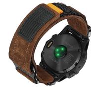 Correa para reloj de piel de ante suave, correa militar de 26 mm compatible con Garmin Instinct 3 50 mm/Fenix 8 51 mm/7X/7X Pro/6X/6X Pro/5X/5X Plus, Tactix 7 Pro/Delta, Quatix 6X/5X, Instinct 2X