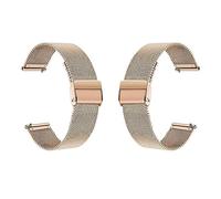 Correa para Reloj Inteligente 2 Piezas 10mm-22mm Correa Reloj Tejida Malla Metálica Nórdica Estilo Milanés Moda Acero Inoxidable para Hombres y Mujeres(Rose Gold,18MM)
