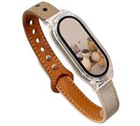Correa para Reloj Pulsera de Cuero con Hebilla Doble | Brazalete Ajustable con Estuche Protector Transparente para Deporte en Casa, Gimnasio, Diario, Viaje, Outdoor, Natación -