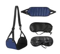 Correa Para Reposapiés De Avión De 1 Pieza Con Máscara Para Ojos De 1 Pieza, Reposapiés De Viaje De Avión Portátil, Reposapiés Colgante Ajustable, Accesorios De Viaje De Avión