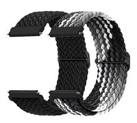 Correa para Samsung Galaxy Watch 6/4/5 44mm 40mm/Watch 5 Pro,2ST Correas Reloj 20mm Nylon para Garmin Forerunner 245/Vivoactive 3/4S, Gts 2/4 Mini,Bip,Gts 2/4/3,Gtr 4/Min,Big U/Pro,Bip 3