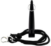 Correa para silbato para perro, cuerda para colgar, para recordar y adiestrar perros, larga distancia, adecuada para la mayoría de razas de perros, tono estándar, plástico de grado alimenticio (negro)