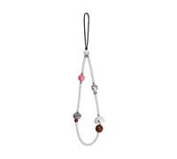 Correa para teléfono celular, con cuentas de perlas, bonito cordón para cámara, diseño de perro, bonita cadena hecha a mano, accesorio para iPhone, Samsung, todos los teléfonos inteligentes, mujeres y