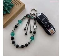 Correa para teléfono con borla de cristal brillante, cordón de muñeca de lujo y adorno para bolso - Compatible con todos los teléfonos